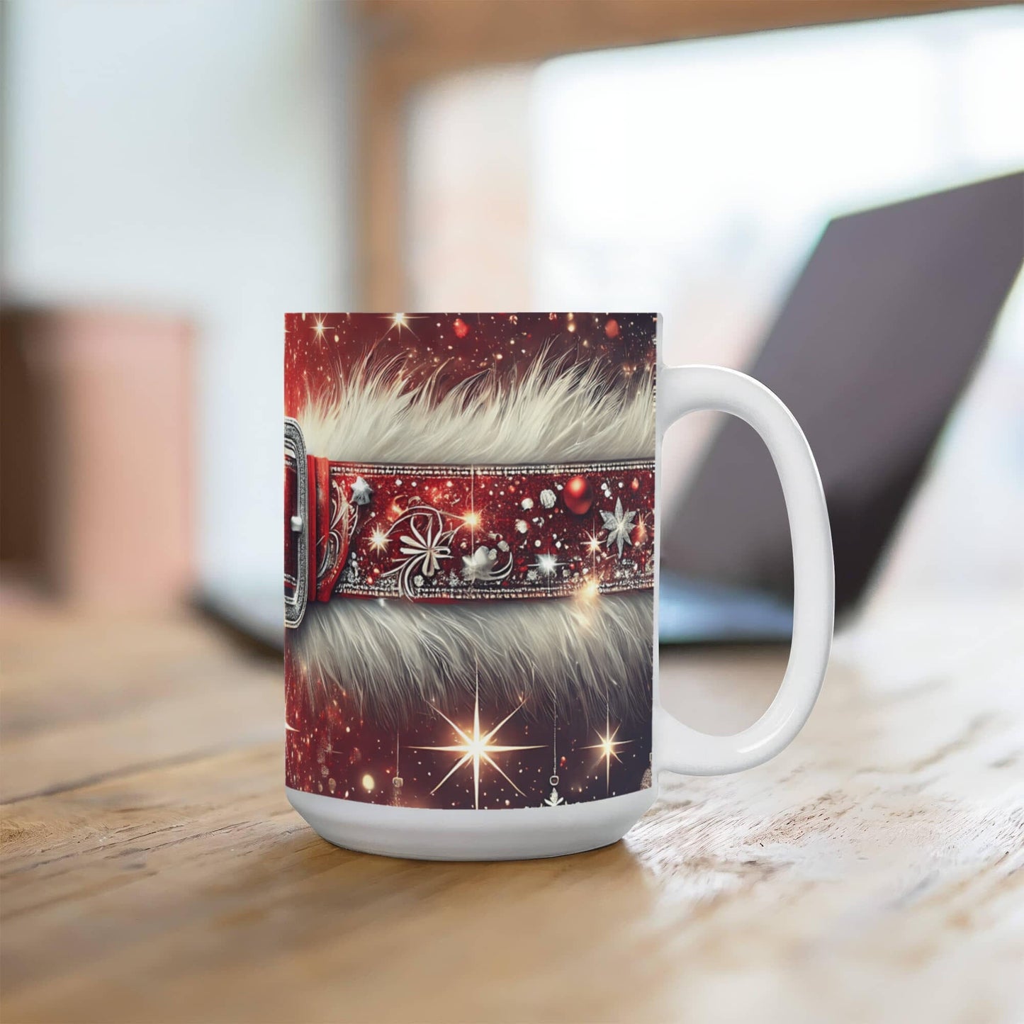 Santa Belt Buckle Mug - Ceramic Mug - The Shoppers Outlet