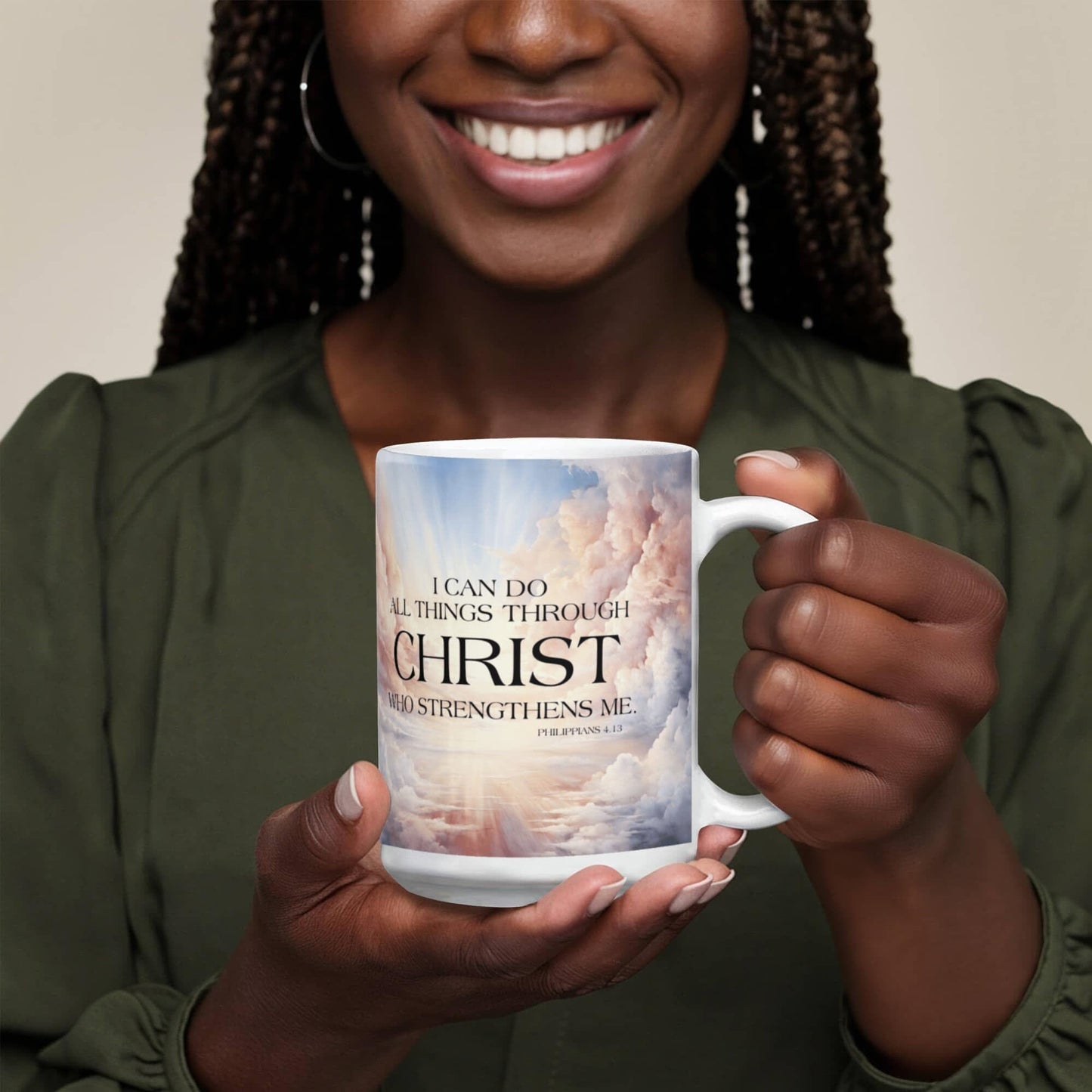 "Faith - I Can Do All Things Through Christ - Ceramic Mug - The Shoppers Outlet