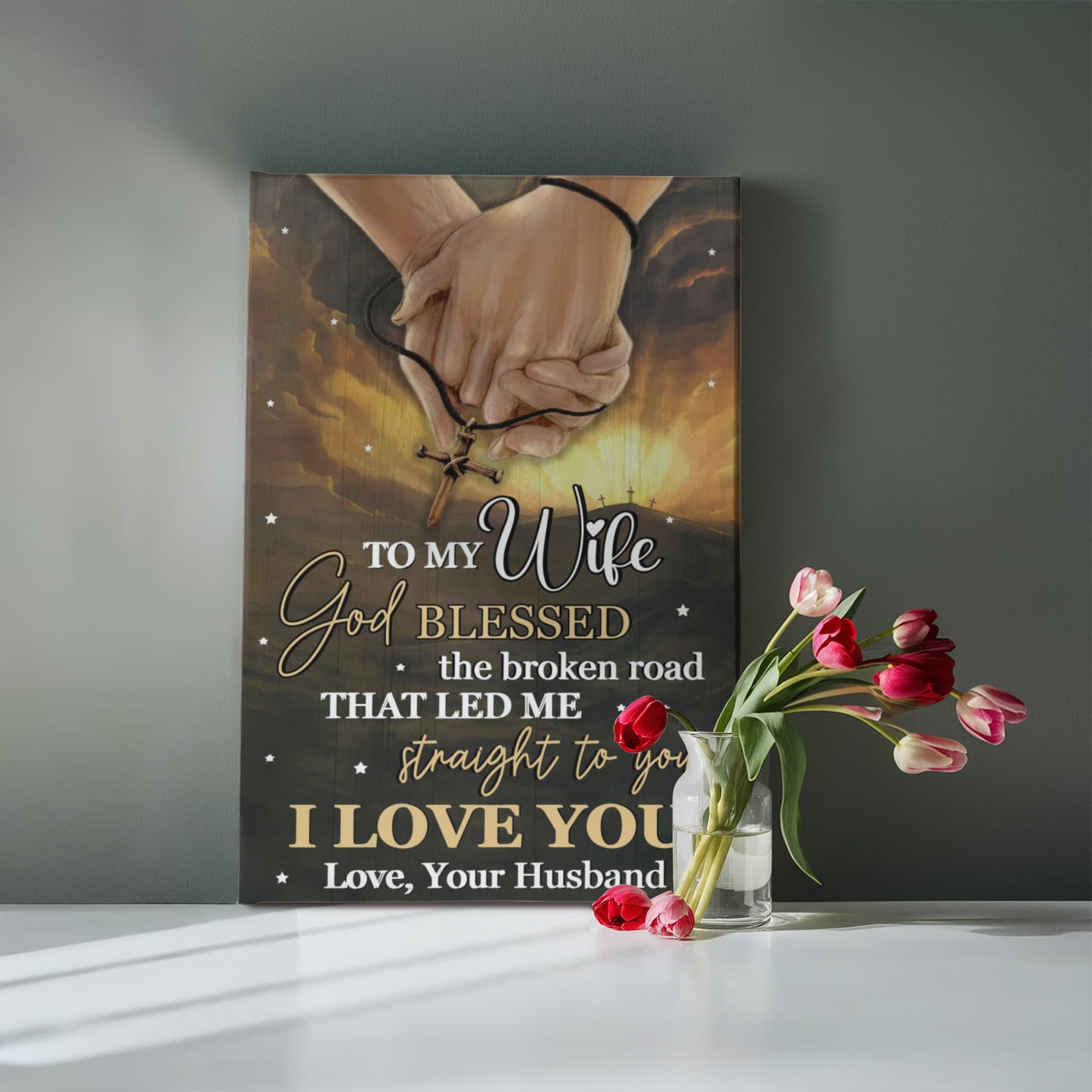 To My Wife - I Love You- Gallery Wrapped Canvas Prints - The Shoppers Outlet