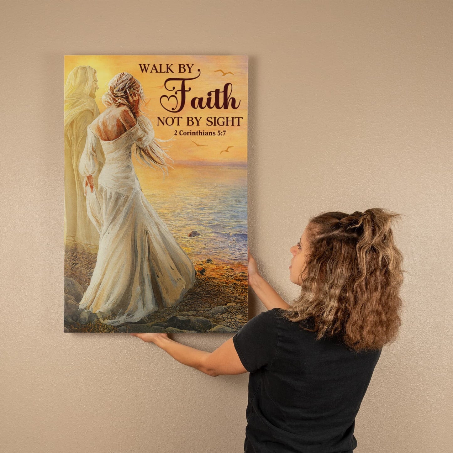 Walk By Faith Not By Sight - 2 Corinthians 5:7 -Gallery Wrapped Canvas Prints - The Shoppers Outlet