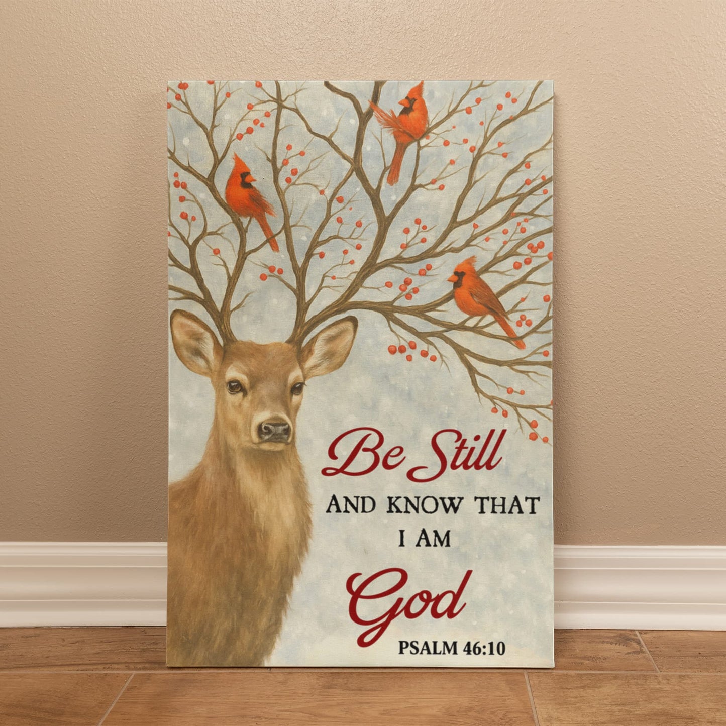Be Still And Know That I AM God - PSALM 46:10 - Gallery Wrapped Canvas Prints - The Shoppers Outlet