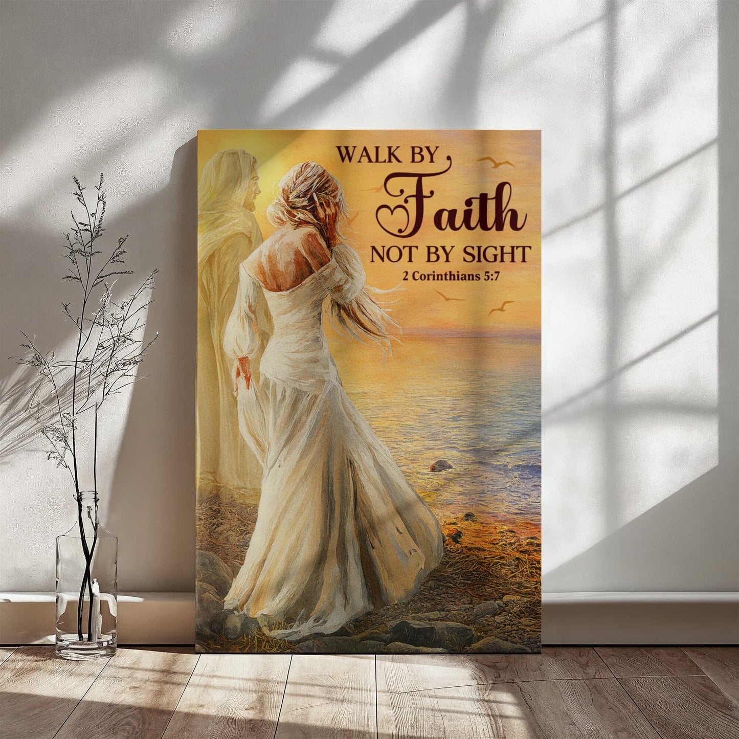 Walk By Faith Not By Sight - 2 Corinthians 5:7 -Gallery Wrapped Canvas Prints - The Shoppers Outlet
