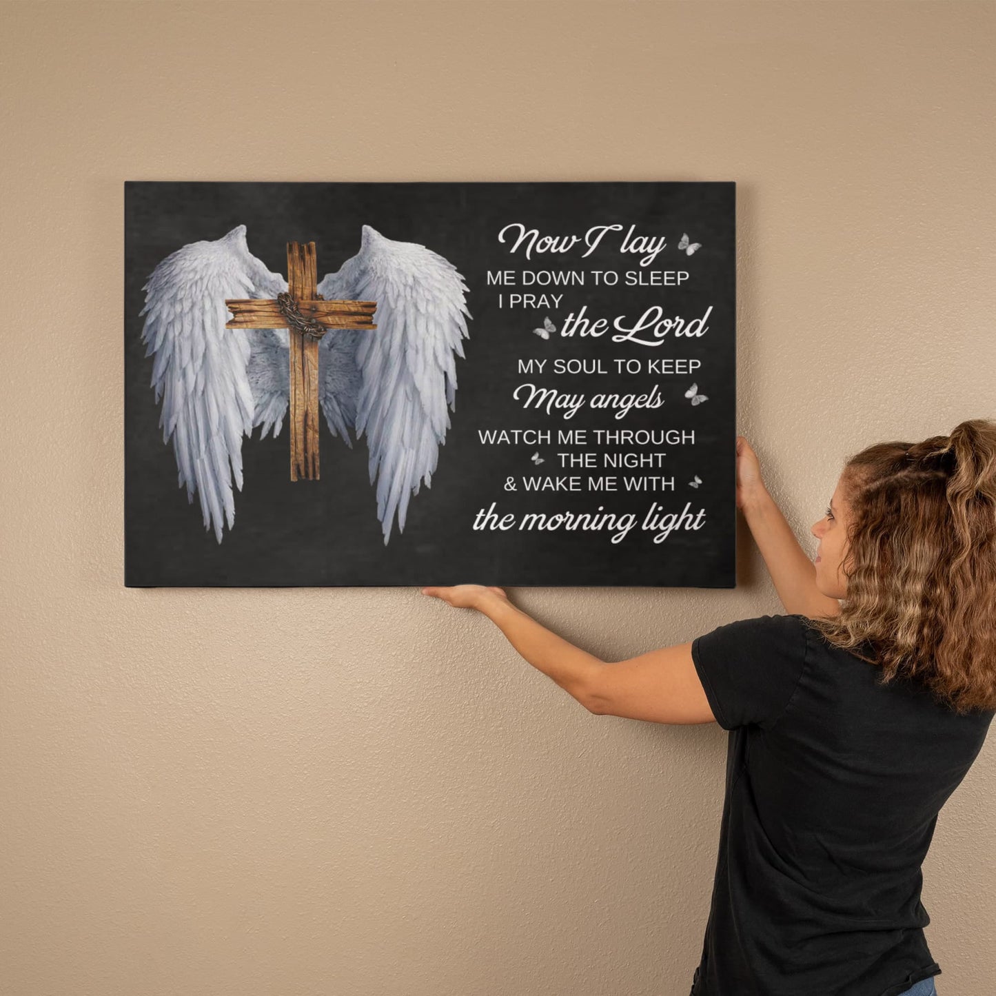 Inspirational - Now I Lay Down To Sleep - Galley Wrapped Canvas Prints - The Shoppers Outlet