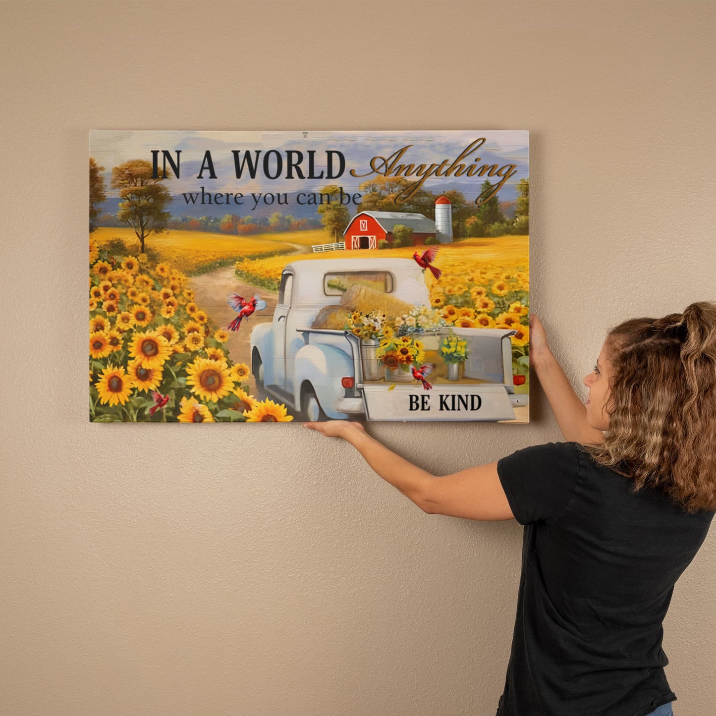 In a World Where You Can Be Anything - Gallery Wrapped Canvas Prints - The Shoppers Outlet