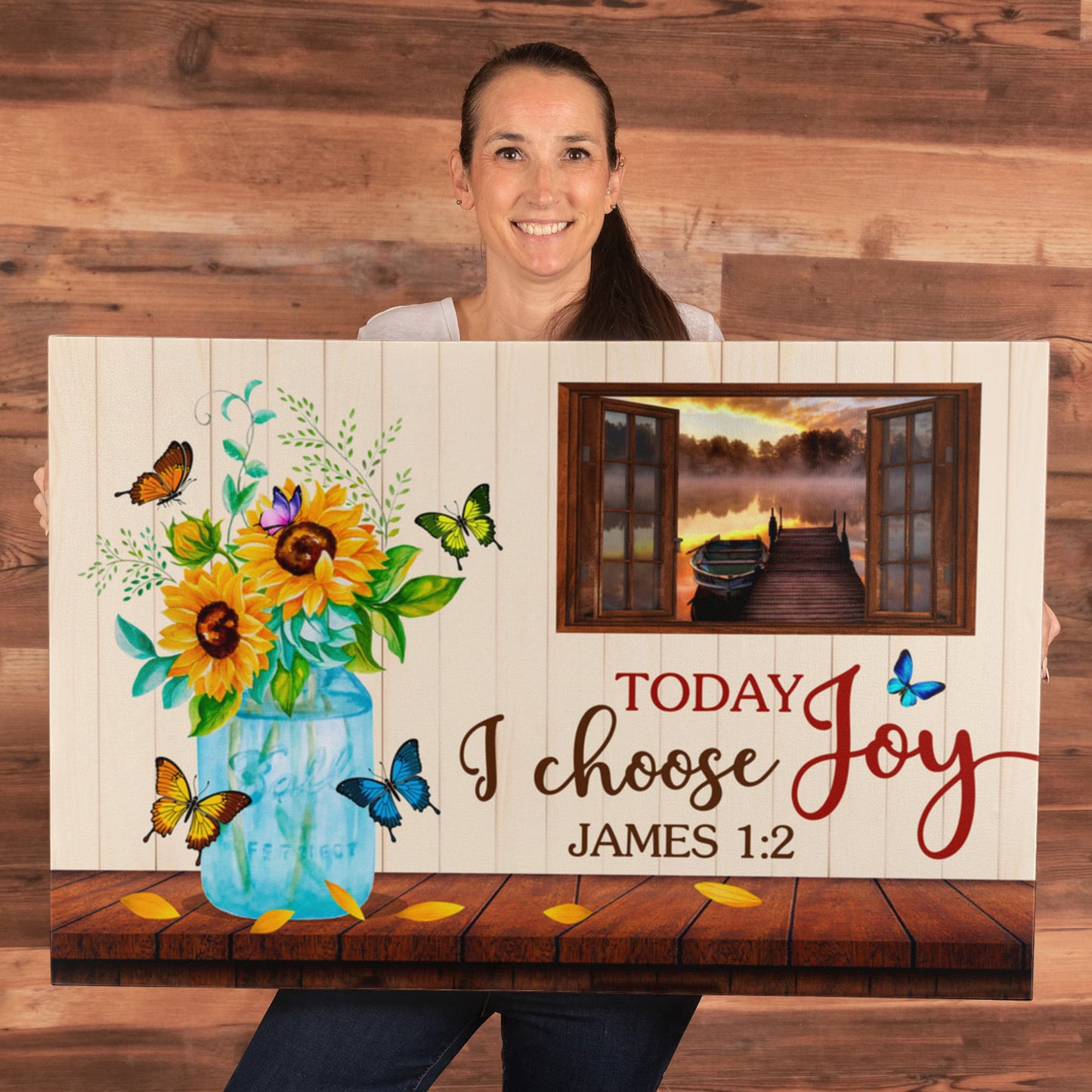Today I Choose Joy - James 1:2 - Gallery Wrapped Canvas Prints" - The Shoppers Outlet