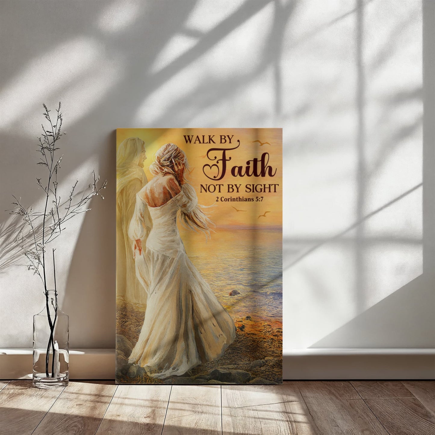 Walk By Faith Not By Sight - 2 Corinthians 5:7 -Gallery Wrapped Canvas Prints - The Shoppers Outlet