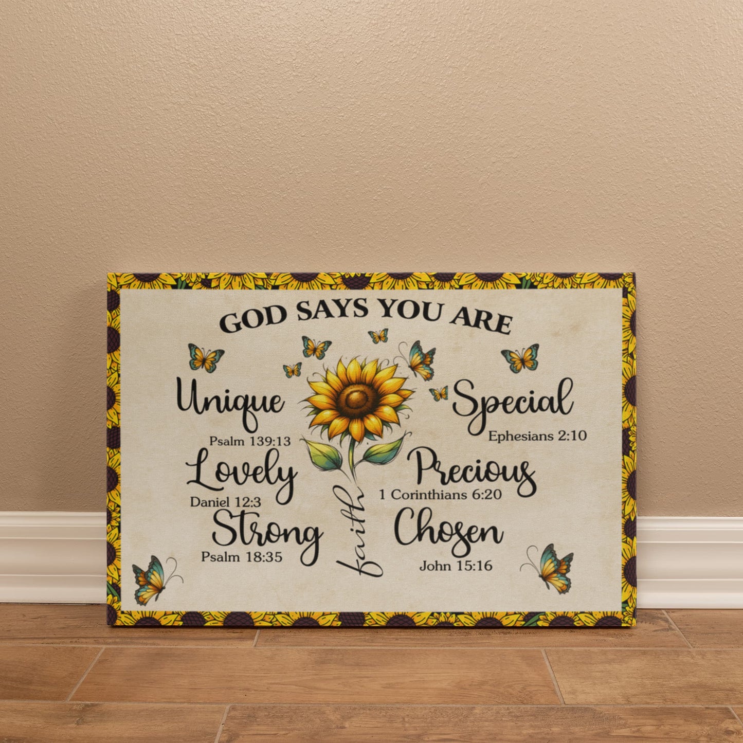 God Says You Are - Bible Verse - Gallery Wrapped Canvas Prints - The Shoppers Outlet