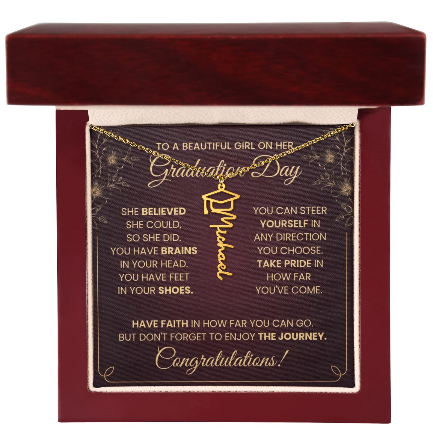 Graduation Day Gift - Graduation Name Necklace