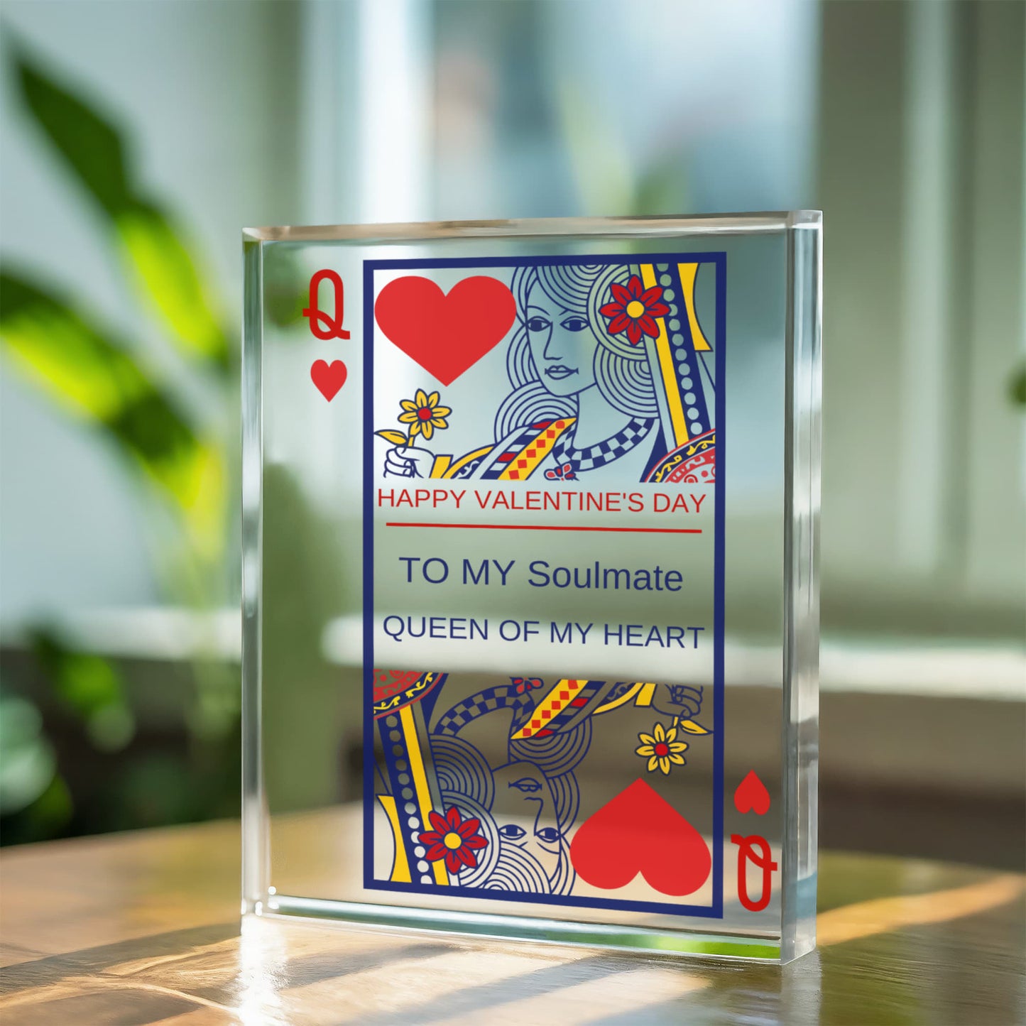 Soulmate Gift -Happy Valentine's Day -Printed Acrylic Block - The Shoppers Outlet