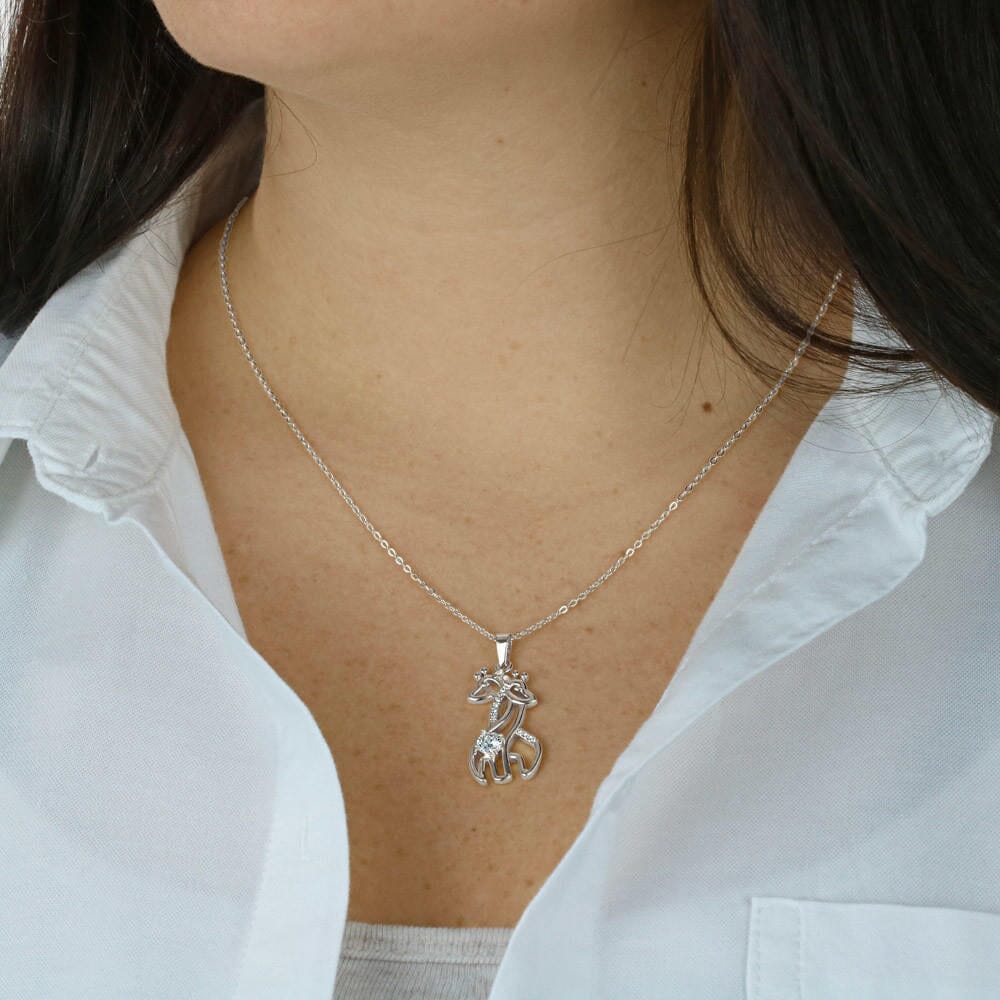 Gift For Wife - I Can Never You Enough - Giraffe Necklace - The Shoppers Outlet