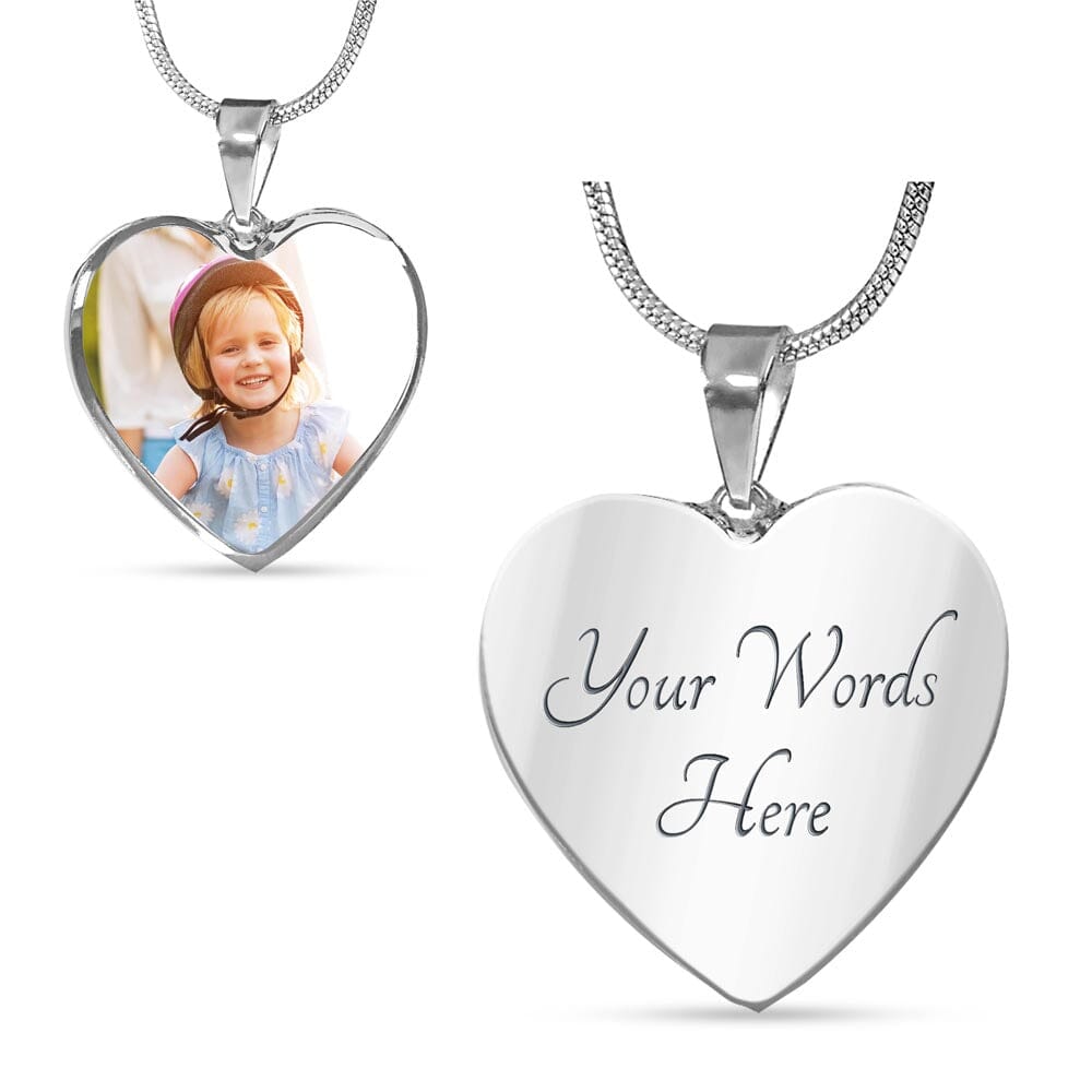 Buyer Photo Upload Heart Shaped Necklace - The Shoppers Outlet