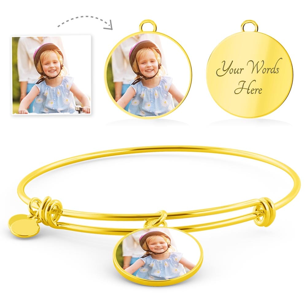 Buyer Photo Upload Circle Pendant Bangle - The Shoppers Outlet