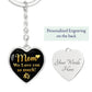 Mom - We Love You So Much - Graphic Heart Keychains - The Shoppers Outlet