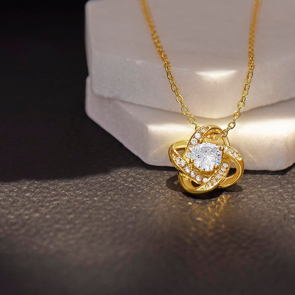 Gift For Wife - Happy Anniversary - Gift For Wife - A Happy Marriage Is - Love Knot Necklaces - The Shoppers Outlet