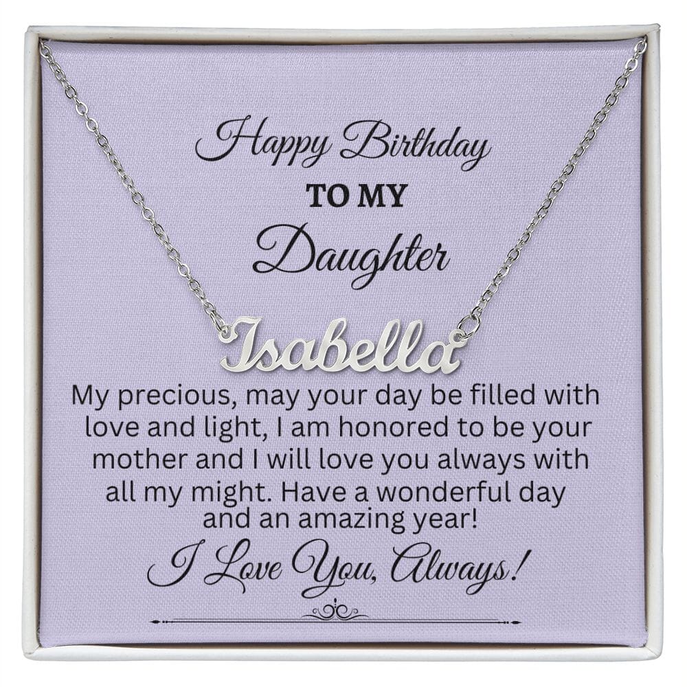 Gift For Daughter - Happy Birthday - Personalized Name Necklaces - The Shoppers Outlet