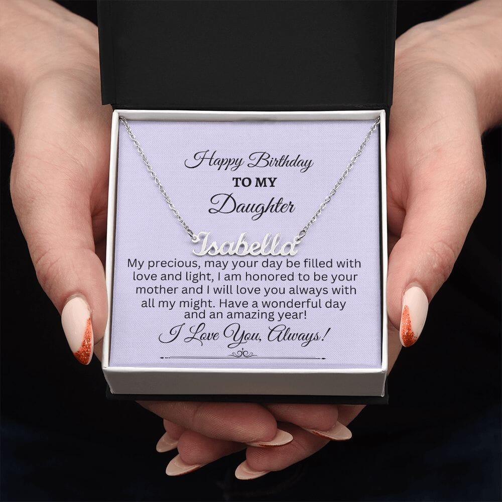 Gift For Daughter - Happy Birthday - Personalized Name Necklaces - The Shoppers Outlet