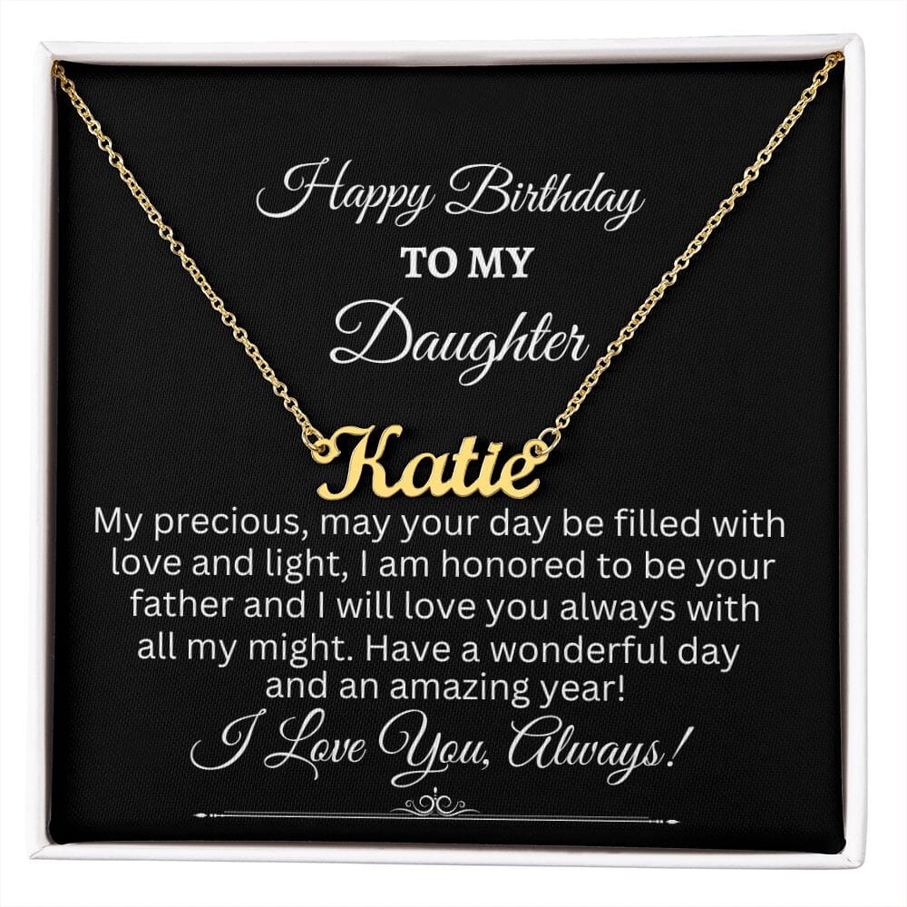 Gift For Daughter - Happy Birthday My Precious - Personalized Name Necklaces - The Shoppers Outlet