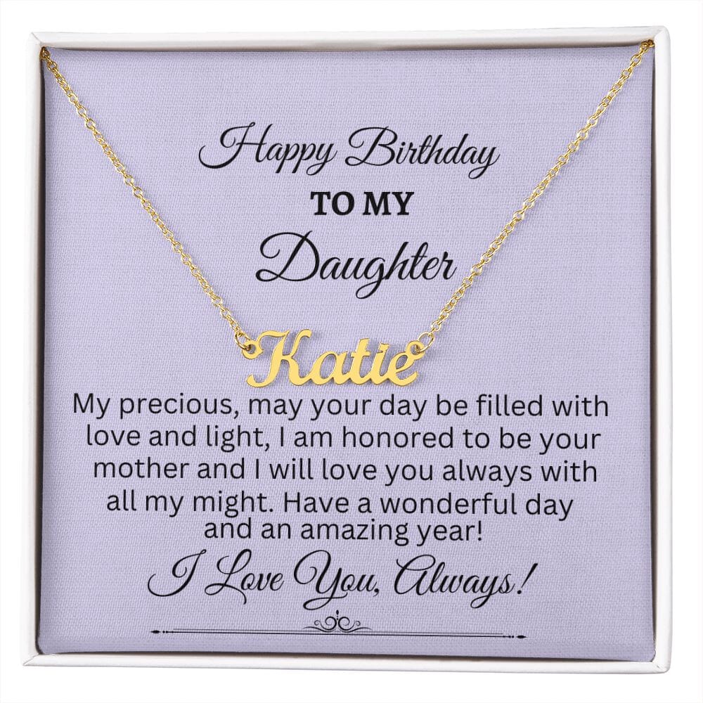Gift For Daughter - Happy Birthday - Personalized Name Necklaces - The Shoppers Outlet