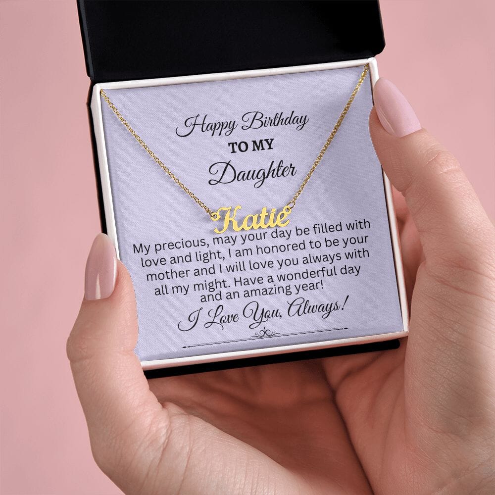 Gift For Daughter - Happy Birthday - Personalized Name Necklaces - The Shoppers Outlet