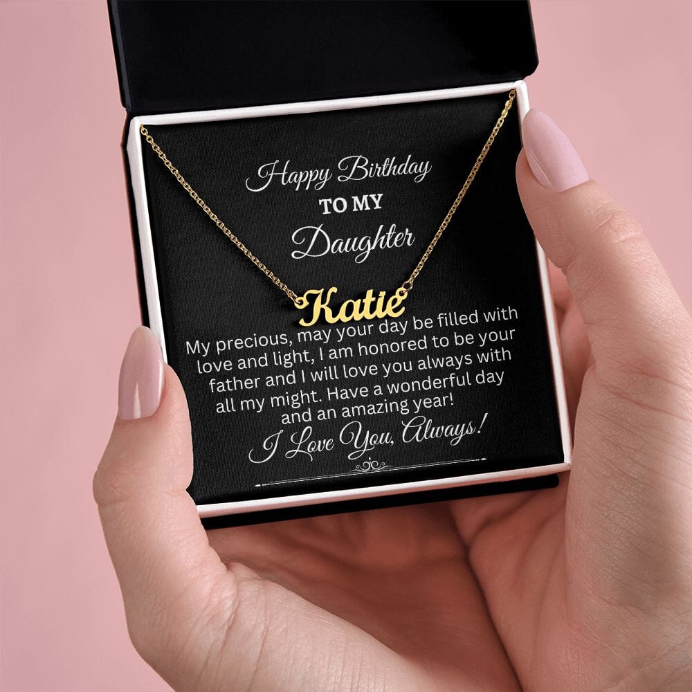 Gift For Daughter - Happy Birthday My Precious - Personalized Name Necklaces - The Shoppers Outlet