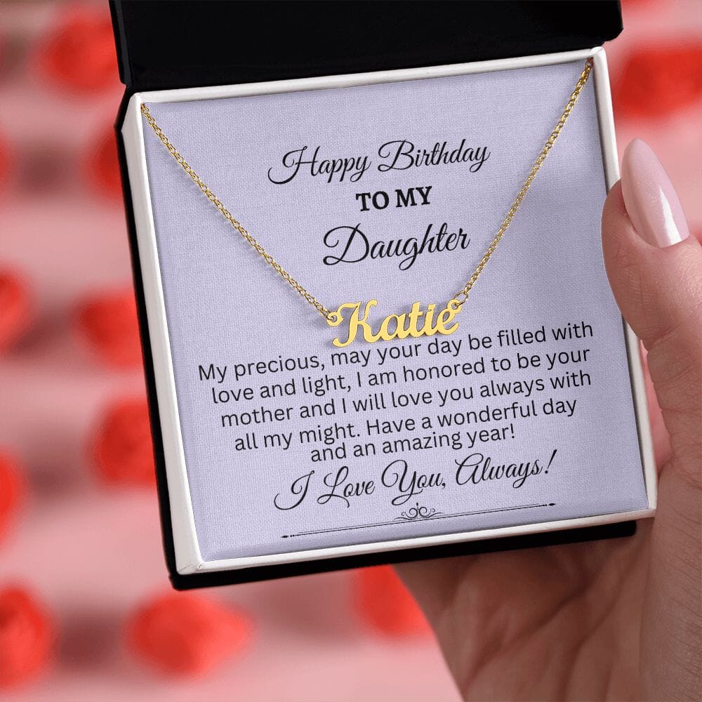 Gift For Daughter - Happy Birthday - Personalized Name Necklaces - The Shoppers Outlet