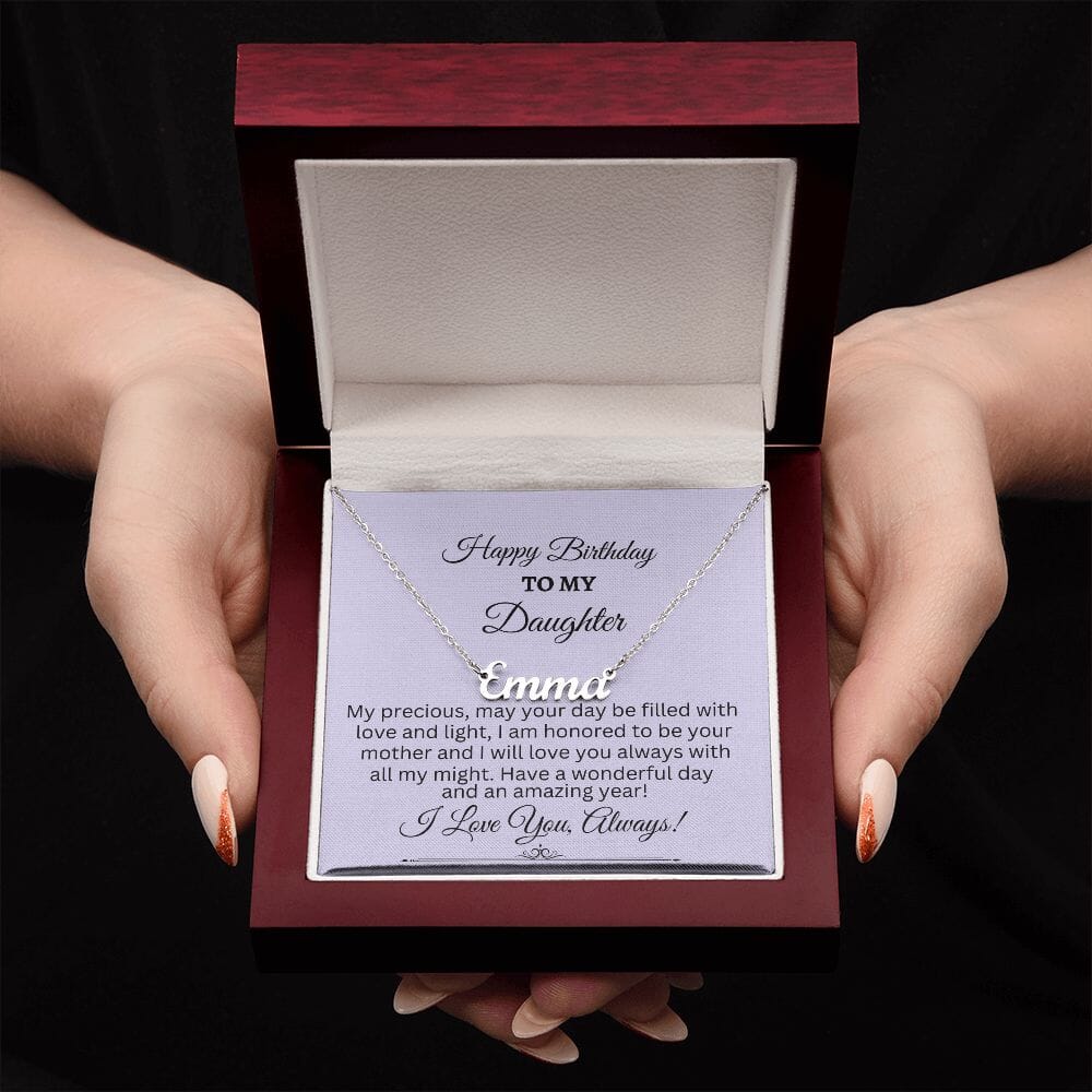 Gift For Daughter - Happy Birthday - Personalized Name Necklaces - The Shoppers Outlet