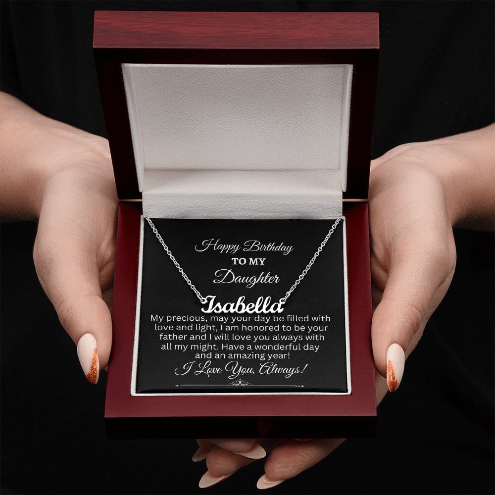 Gift For Daughter - Happy Birthday My Precious - Personalized Name Necklaces - The Shoppers Outlet