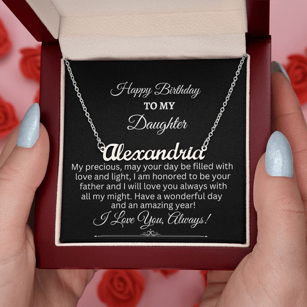 Gift For Daughter - Happy Birthday My Precious - Personalized Name Necklaces - The Shoppers Outlet