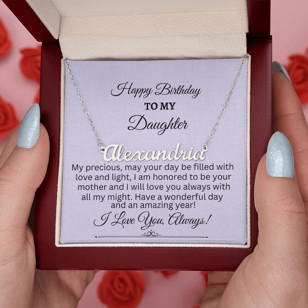 Gift For Daughter - Happy Birthday - Personalized Name Necklaces - The Shoppers Outlet