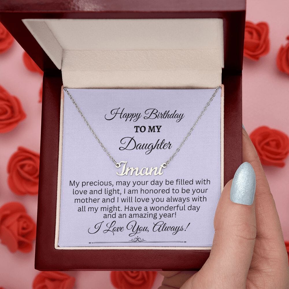 Gift For Daughter - Happy Birthday - Personalized Name Necklaces - The Shoppers Outlet