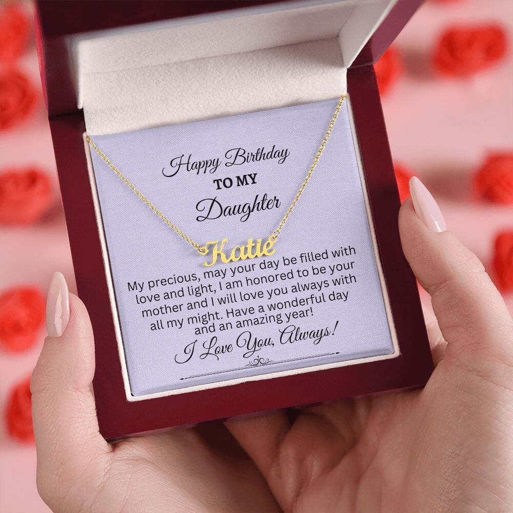 Gift For Daughter - Happy Birthday - Personalized Name Necklaces - The Shoppers Outlet