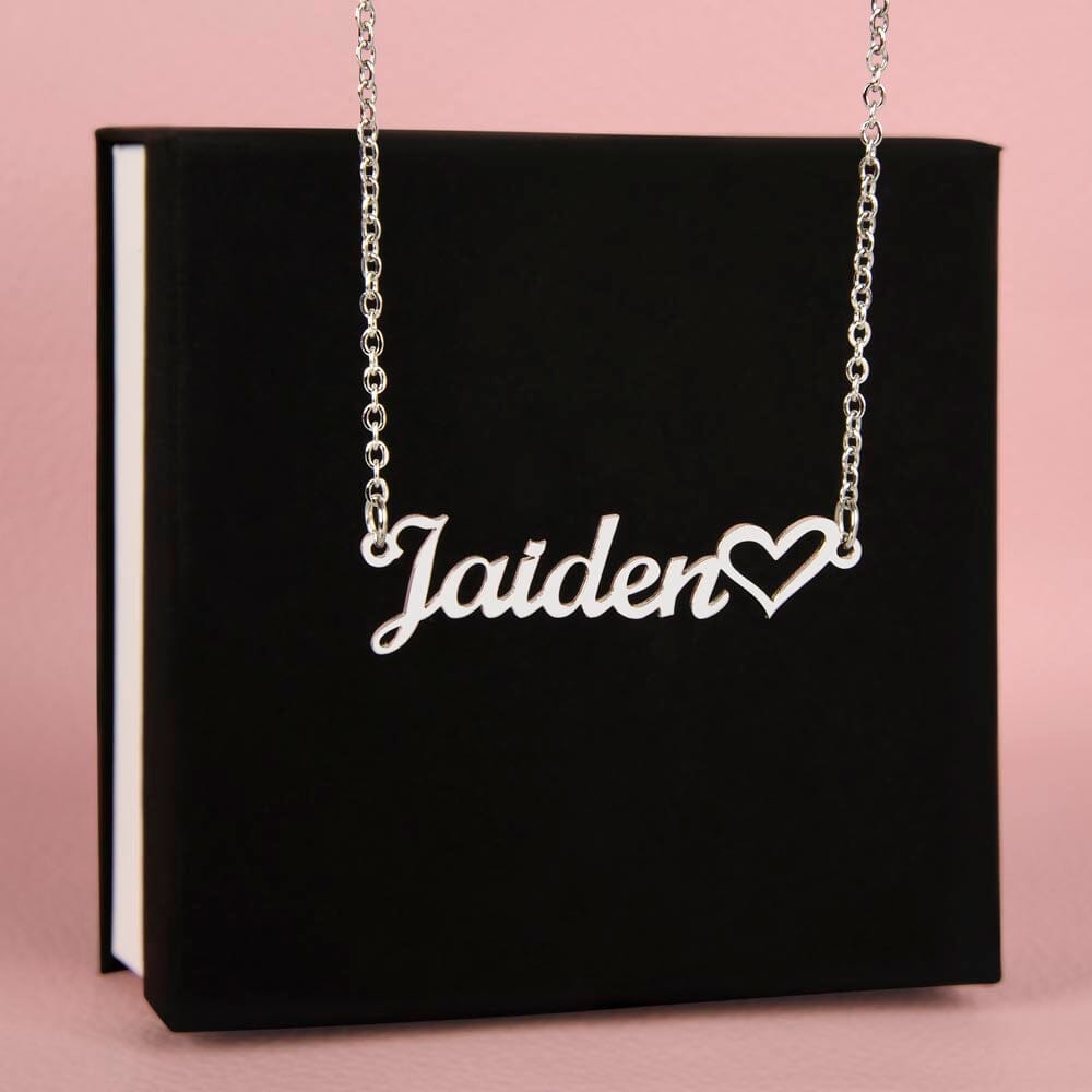 Gift For Wife - My True Love Was Born - Personalized Heart Name Necklaces - The Shoppers Outlet