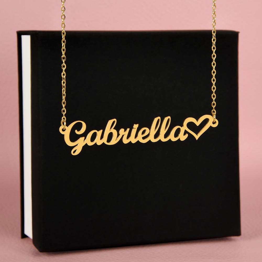 Gift For Wife - My True Love Was Born - Personalized Heart Name Necklaces - The Shoppers Outlet