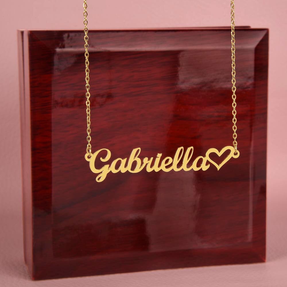 Gift For Wife - My True Love Was Born - Personalized Heart Name Necklaces - The Shoppers Outlet