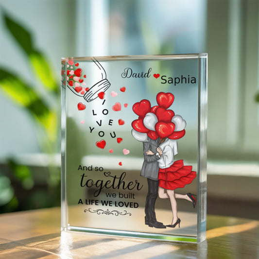 Personalized Couples I Love You - Acrylic Plaque - The Shoppers Outlet