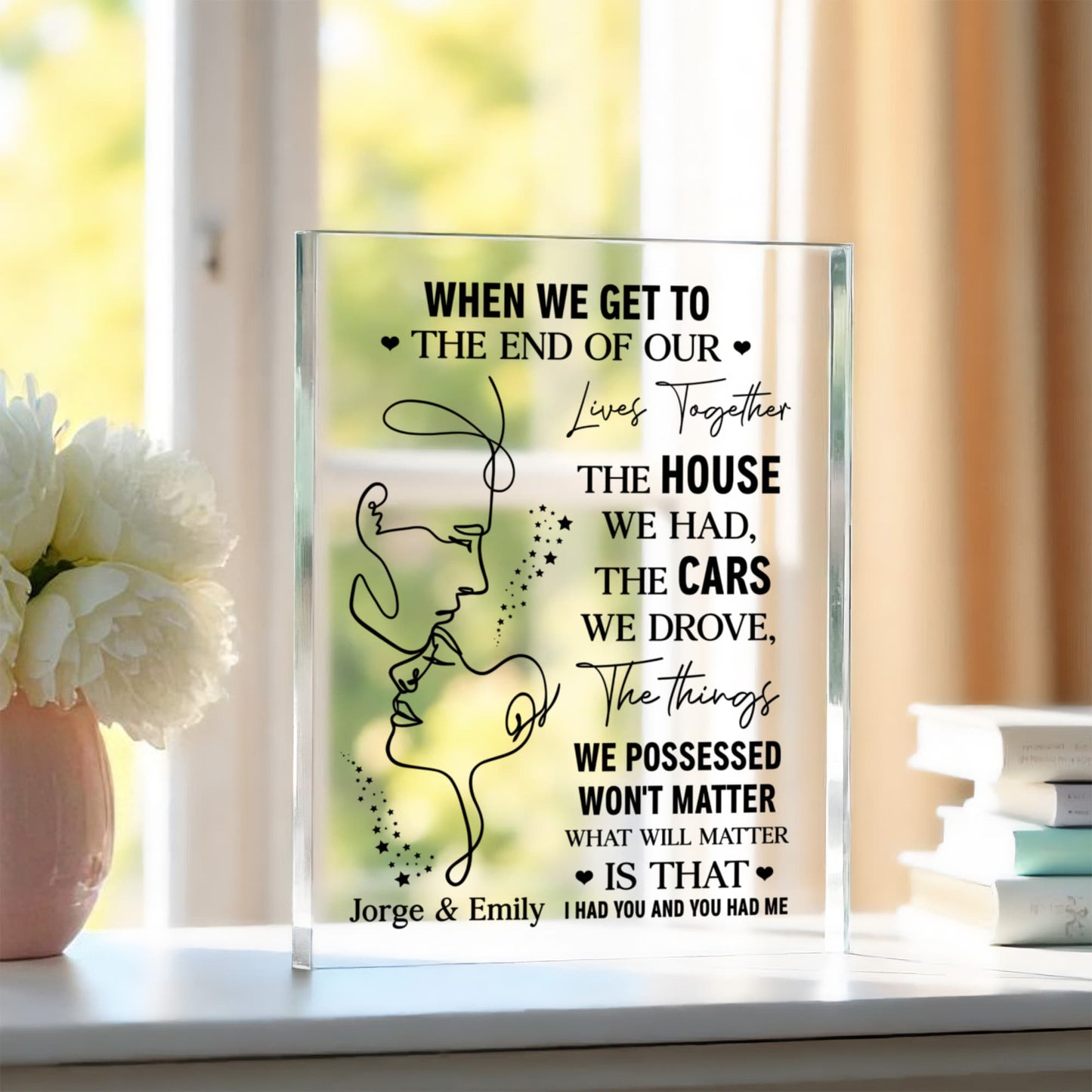 Romantic Love Quote Gift for Husband and Wife - Acrylic Plaque - The Shoppers Outlet