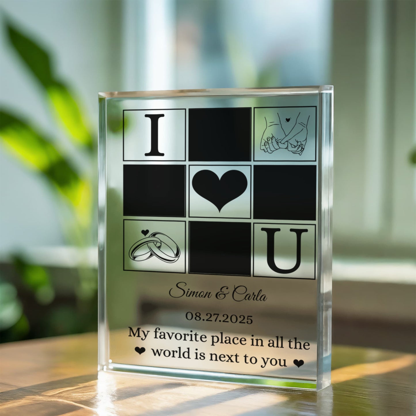 Personalized Photo Custom Couple Picture Gift - Acrylic Plaque - The Shoppers Outlet