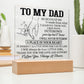 Gift For Dad -So Much Of Me Is Made From What I Learned From You - Square Acrylic Plaque - The Shoppers Outlet