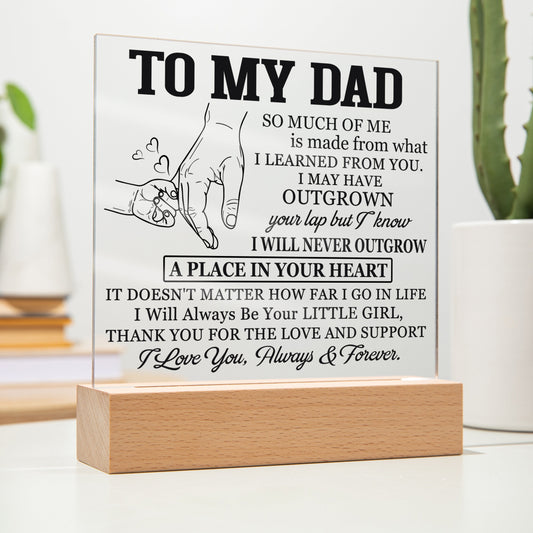 Gift For Dad -So Much Of Me Is Made From What I Learned From You - Square Acrylic Plaque - The Shoppers Outlet