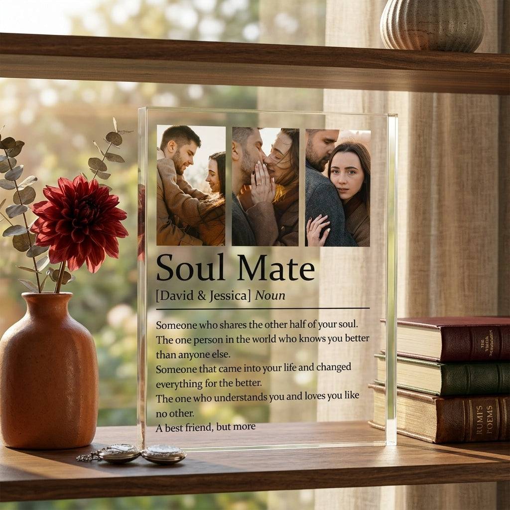 Soulmate Definition Poster – Romantic Love Quote Wall Art | Gift for Couples, Anniversary & Valentine’s Day - The Shoppers Outlet
