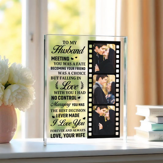 To My Husband - Personalized Film Strip Love Gift from Wife - Acrylic Plaque - The Shoppers Outlet