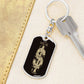 Gold Tree Dollar Sign-Dog Tag Keychain - The Shoppers Outlet