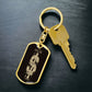 Gold Tree Dollar Sign-Dog Tag Keychain - The Shoppers Outlet