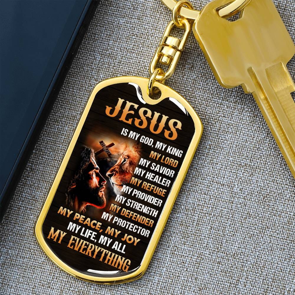 Inspirational - Jesus Is - Dog Tag Keychain - The Shoppers Outlet