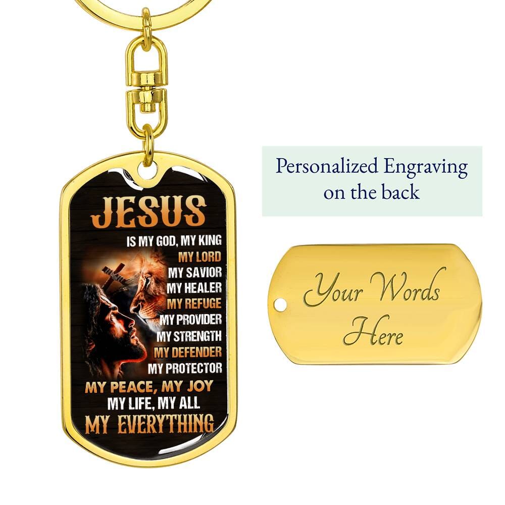 Inspirational - Jesus Is - Dog Tag Keychain - The Shoppers Outlet