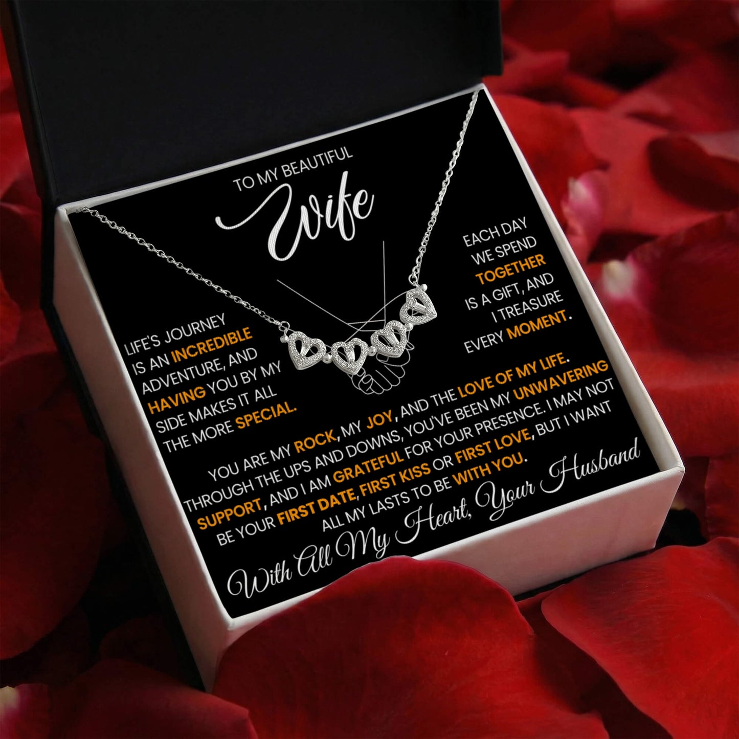 She Means So Much - Wife Gift - Magnetic Hearts Necklace - The Shoppers Outlet