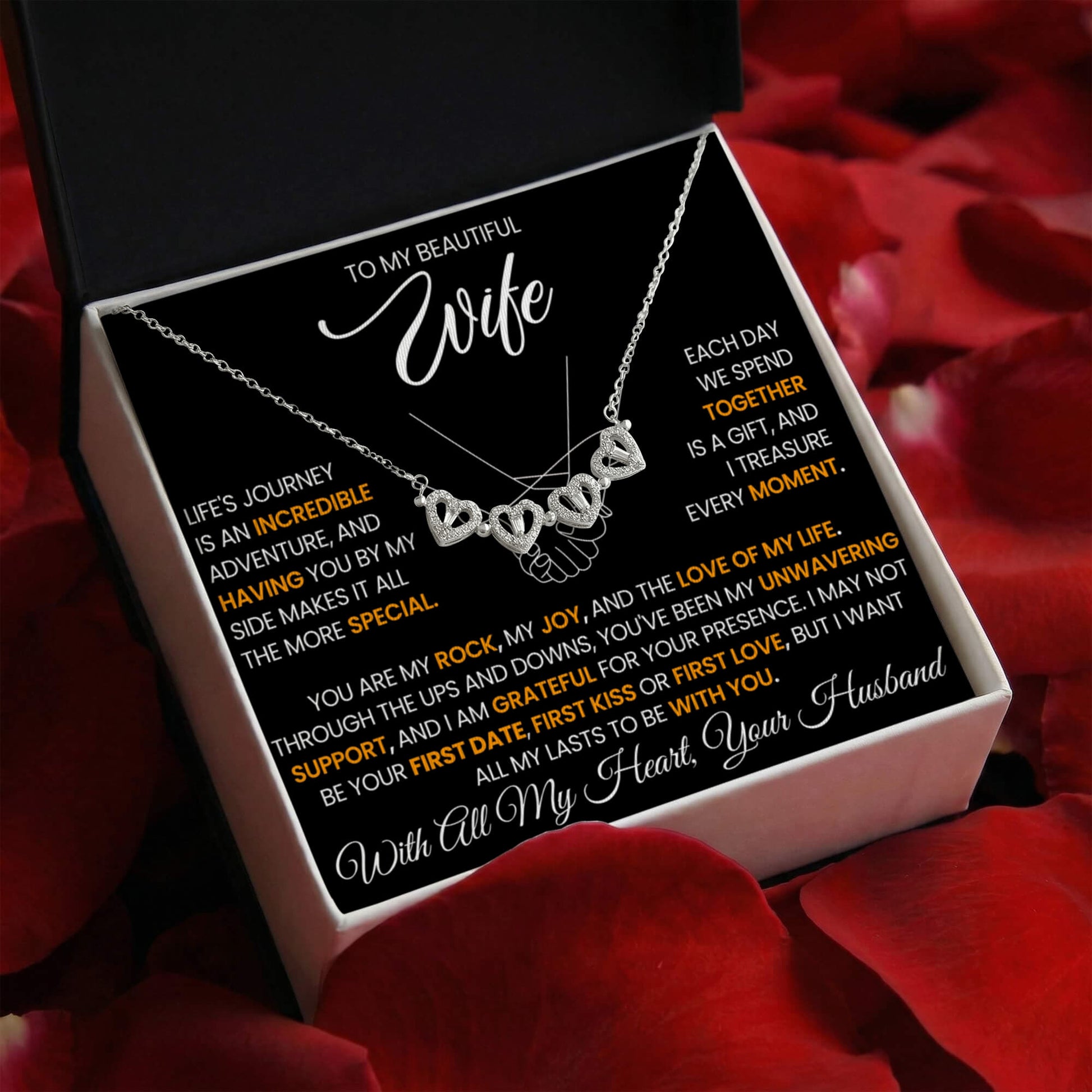 She Means So Much - Wife Gift - Magnetic Hearts Necklace - The Shoppers Outlet