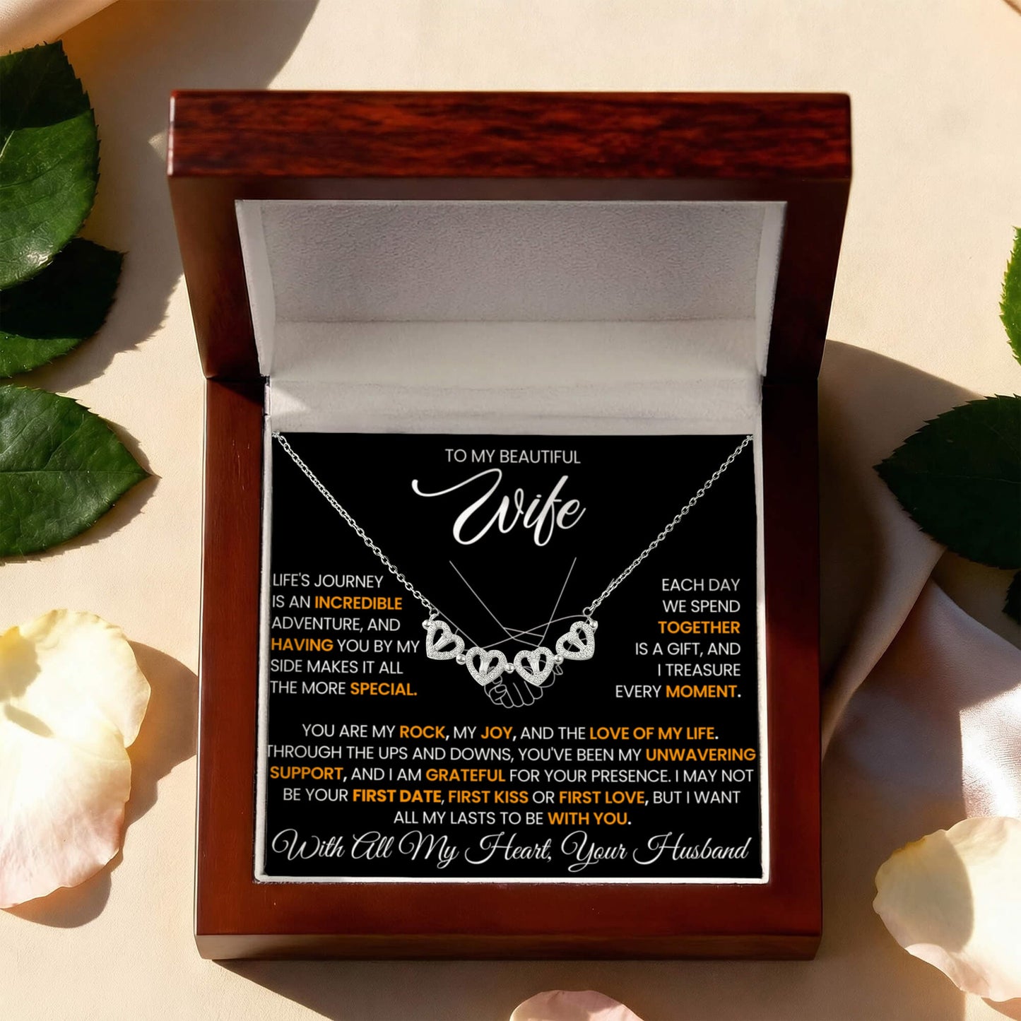 She Means So Much - Wife Gift - Magnetic Hearts Necklace - The Shoppers Outlet