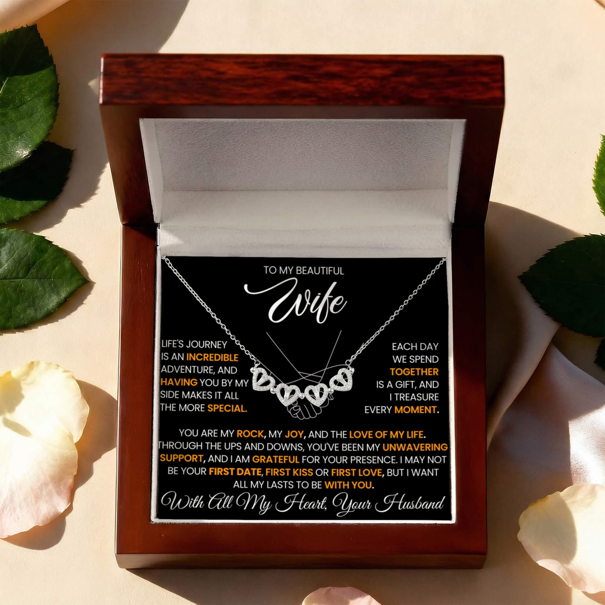 She Means So Much - Wife Gift - Magnetic Hearts Necklace - The Shoppers Outlet