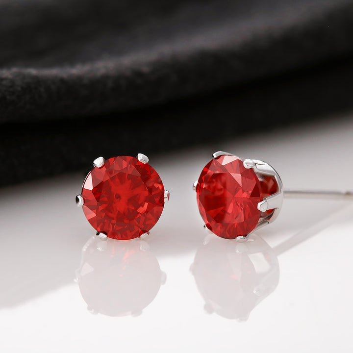 Red Cubic Zirconia Earrings - The Shoppers Outlet